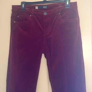 KUT Burgundy Corduroy Pants